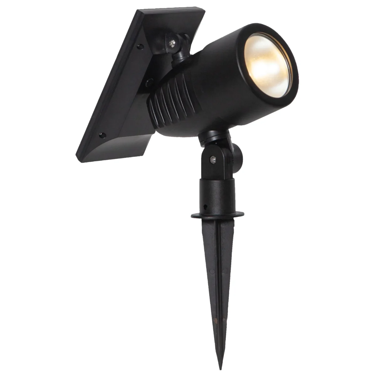 LED-Solar-Spotlight "Powerspot", schwarz, 9,5x21cm, Akku, outdoor, mit Erdspieß – Bild 1