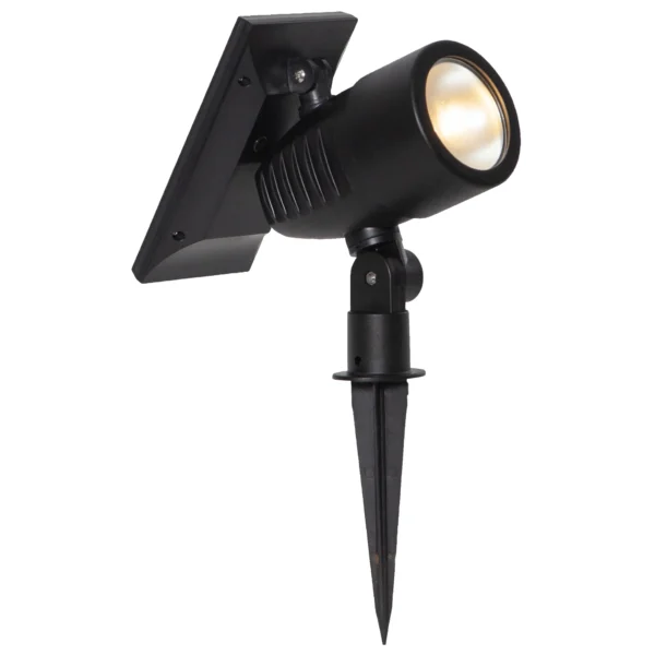LED-Solar-Spotlight "Powerspot", schwarz, 9,5x21cm, Akku, outdoor, mit Erdspieß
