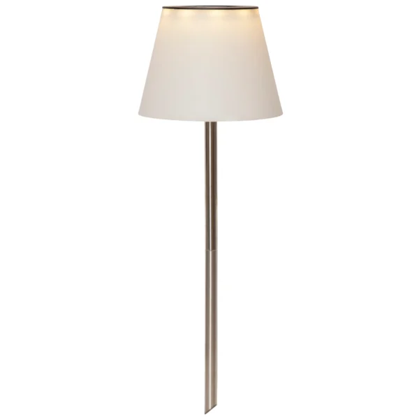 LED-Solar-Dekoration "Solini", 3 verschiedene Höhen, Edelstahl/weißer Kunststoff