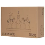 Fensterleuchter "Luciakör", E10, 5 flammig, Holz, Weiß, 22x33cm, mit Trafo – Bild 6