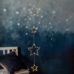 LED-Lichterkette "Dew Drop Stars", 2x Stern 20cm, 2x Stern 10cm, Batterie, Timer