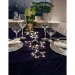 LED-Lichterkette "Dew Drop Stars", 2x Stern 20cm, 2x Stern 10cm, Batterie, Timer – Bild 4