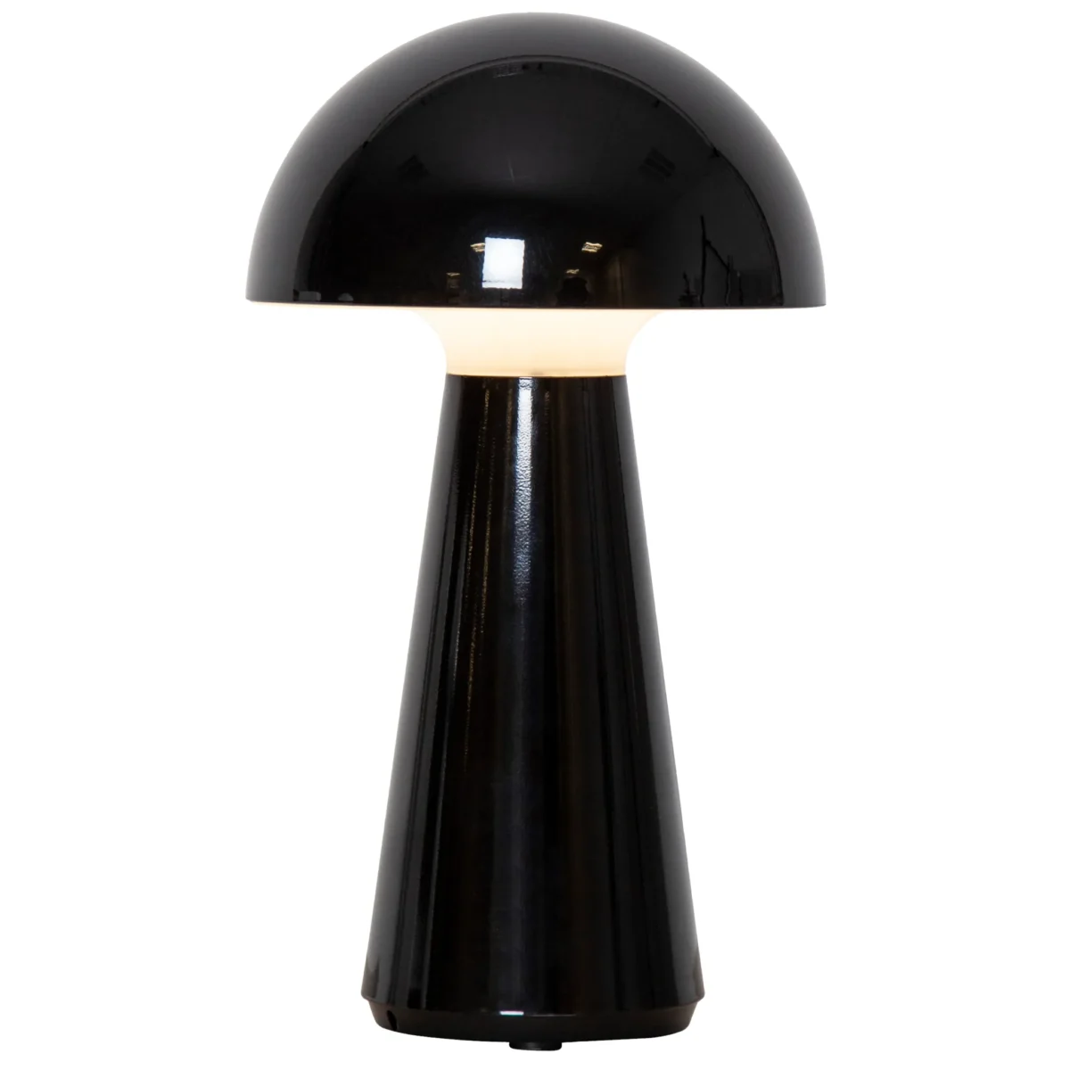 LED-Tischleuchte "Mushroom", 16x28cm, schwarz, Akku, Ladekabel, outdoor – Bild 1