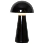 LED-Tischleuchte "Mushroom", 16x28cm, schwarz, Akku, Ladekabel, outdoor