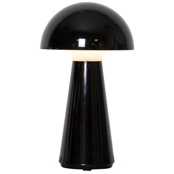 LED-Tischleuchte "Mushroom", 16x28cm, schwarz, Akku, Ladekabel, outdoor