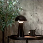 LED-Tischleuchte "Mushroom", 16x28cm, schwarz, Akku, Ladekabel, outdoor – Bild 2