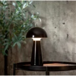 LED-Tischleuchte "Mushroom", 16x28cm, schwarz, Akku, Ladekabel, outdoor – Bild 3