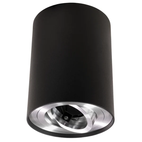 Aufbaurahmen, 94x125mm, für GU10 Leuchtmittel, schwarz/silber, schwenkbar