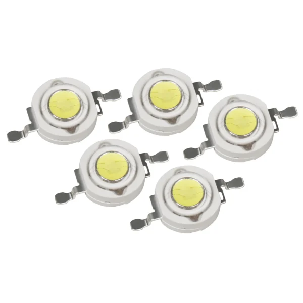 High Power LED Bauteil, 5er Set, 1W, tageslichtweiß