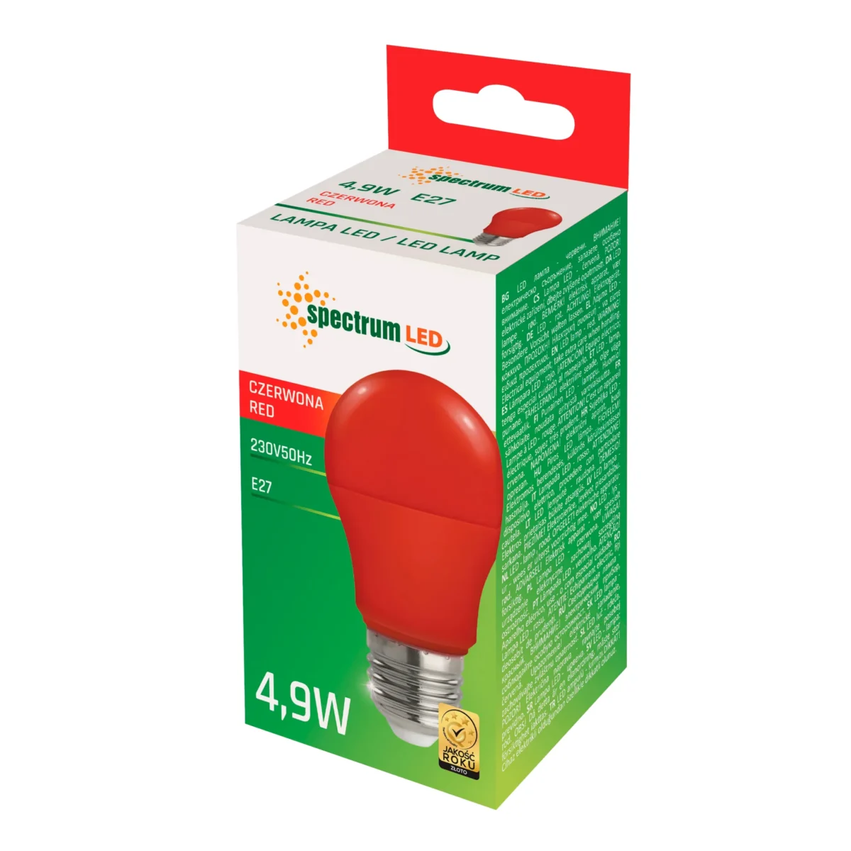 LED-Glühlampe, E27, 230V, 4,9W, 270°, rot – Bild 2