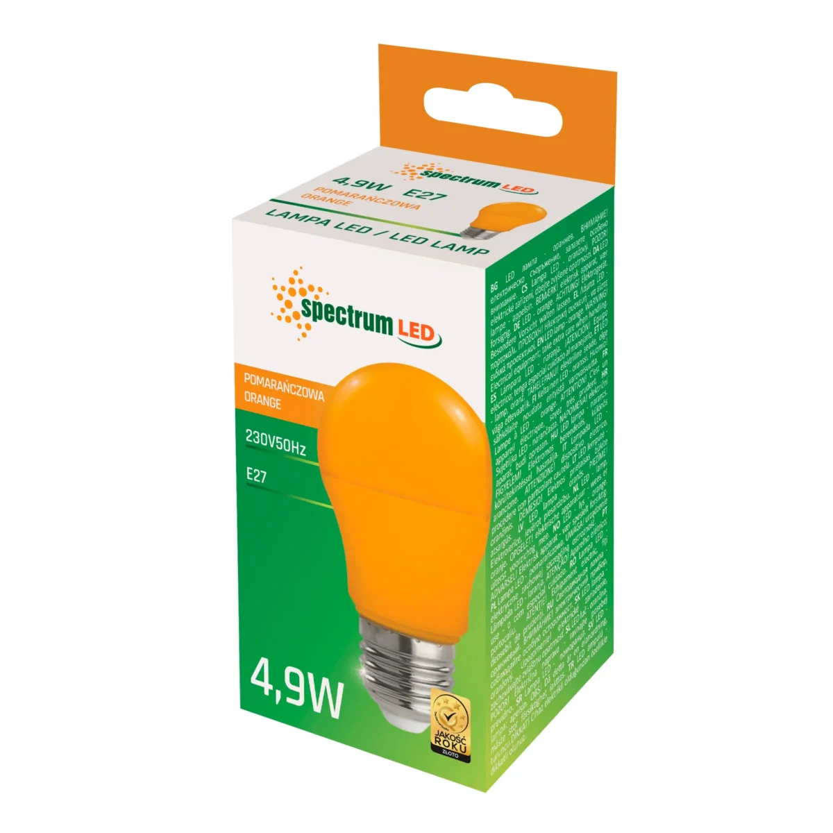 LED-Glühlampe, E27, 230V, 4,9W, 270°, orange – Bild 2
