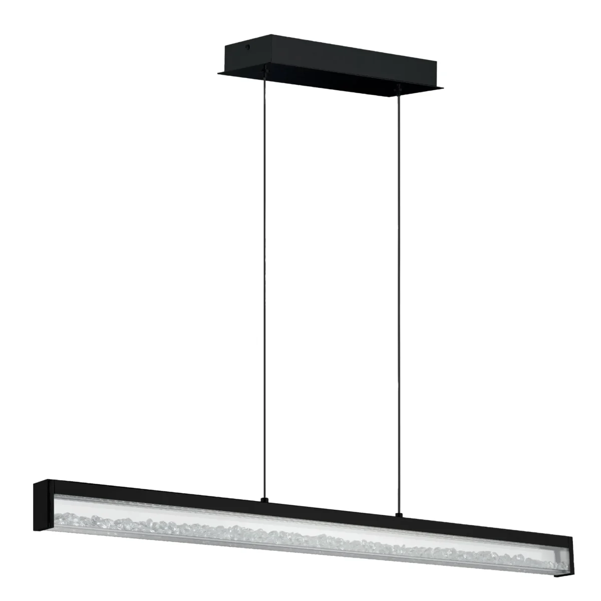 Hängeleuchte EGLO "Cardito 1",LED, Alu/Stahl, schwarz,Glas/Brilliantglas,dimmbar – Bild 1