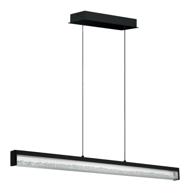 Hängeleuchte EGLO "Cardito 1",LED, Alu/Stahl, schwarz,Glas/Brilliantglas,dimmbar