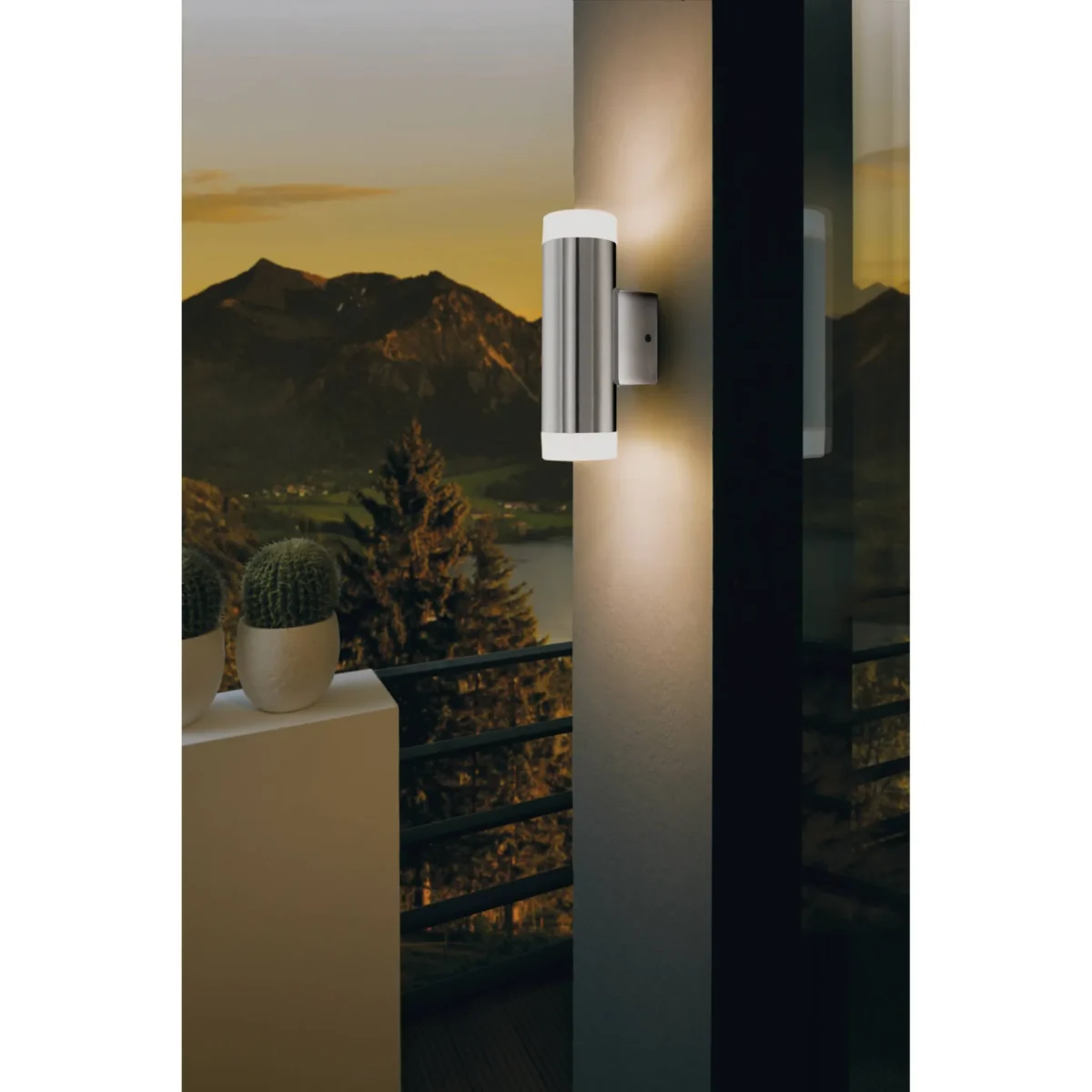 Wandleuchte EGLO "Riga-LED", Edelstahl/Kunststoff,satiniert, GU10, 4000K, 2x2,8W – Bild 2