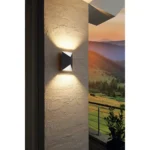 Wandleuchte EGLO "Predazzo", Stahl, weiß/anthrazit, 3000K, 2x2,5W, 21x14cm – Bild 2