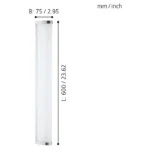 Wand-/Deckenleuchte EGLO "Gita 2", LED, chrom/weiß, 4000K, 16W, 7,5x7,5x60cm – Bild 3