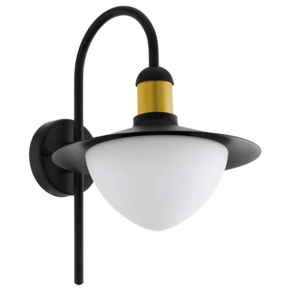 Wandleuchte EGLO "Sirmione", E27, Stahl verzinkt, schwarz/gold, 37,5x27cm