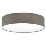 Deckenleuchte EGLO "Pasteri", 3-flammig, E27, Stahl/Textil, taupe/weiß, 15x57cm