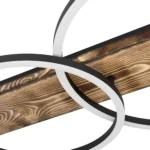 Deckenleuchte EGLO "Boyal", 2-flammig, 1700lm, 3000K, 12W, Stahl/Holz – Bild 7
