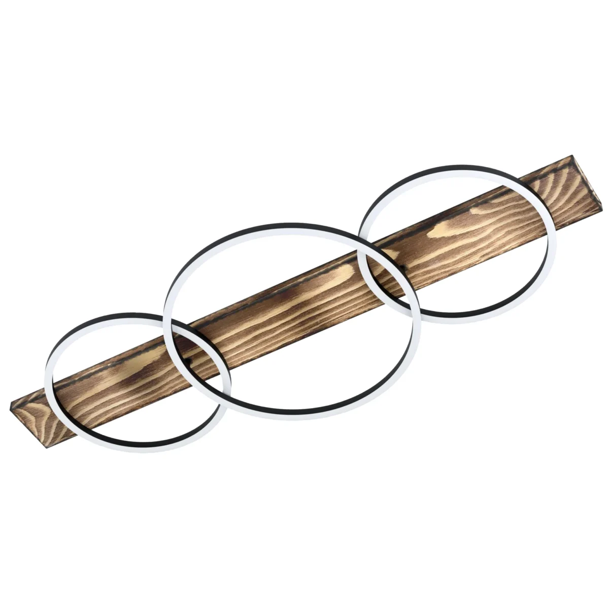Deckenleuchte EGLO "Boyal", 3-flammig, 1700lm/3400lm, 3000K, 12W, Stahl/Holz – Bild 1