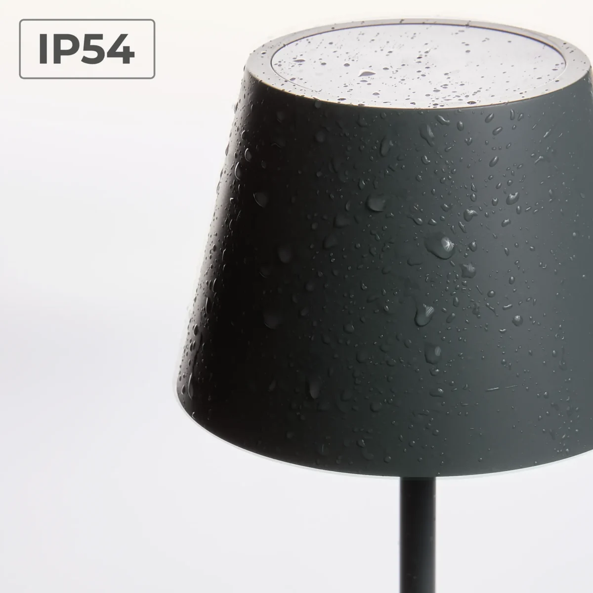 LED-Tischleuchte ROLF KERN „Club“ 38cm, Basaltgrau, Akku, dimmbar – Bild 4