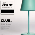 LED-Tischleuchte ROLF KERN „Club Mini“ 25cm, Türkis, Akku, dimmbar – Bild 2