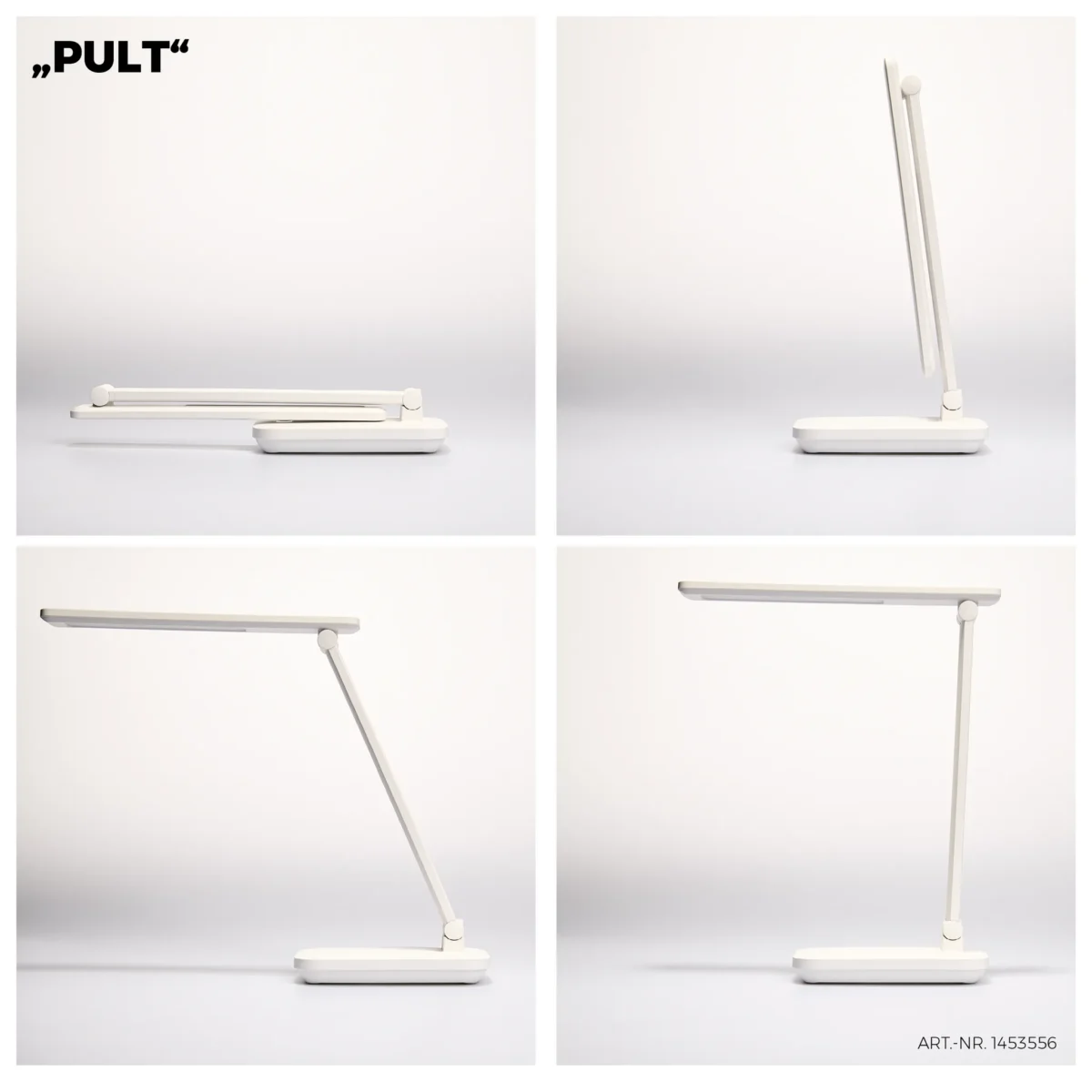 LED-Schreibtischleuchte EINLICHT "Pult" 5W, dimmbar, USB-C, Akku, schwenkbar – Bild 3