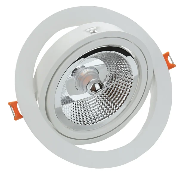 LED AR111 GU10 Strahler "MDD Maxi Uno Round", 250V, weiß