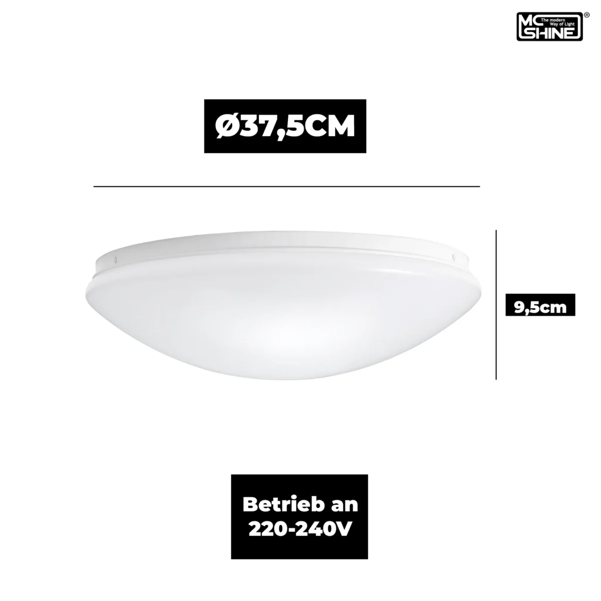 Deckenleuchte McShine "Star" für 3x E27, Ø37,5cm – Bild 5