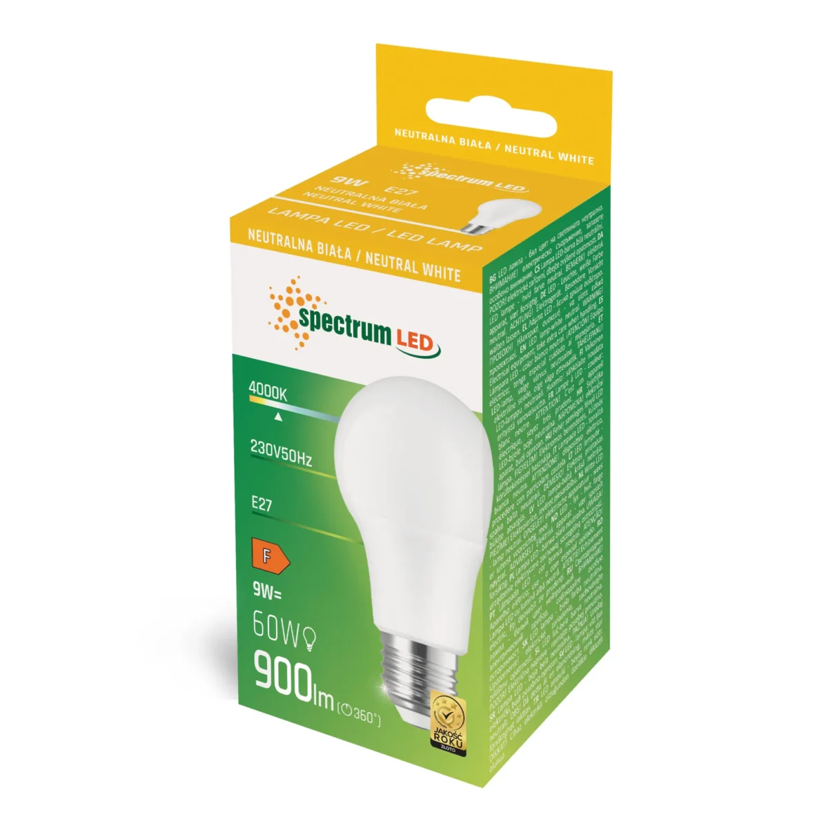 LED-Glühlampe, E27, 900lm, 4000K, 9W, neutralweiß – Bild 2