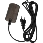 Textilkabel mit Fassung, E27, Holz, braun, ca. 3,5m, flacher Stecker