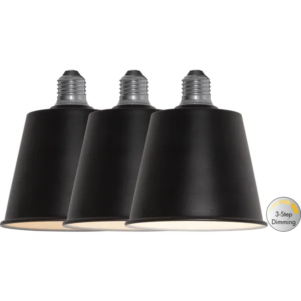 LED-Lampe "Dream", Metall, schwarz, step-dimmbar, E27, 3000K, 210lm, 3,5W