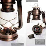 LED Camping Laterne McShine "Retro" 23,5cm, Batterie, warmweiß, dimmbar – Bild 4