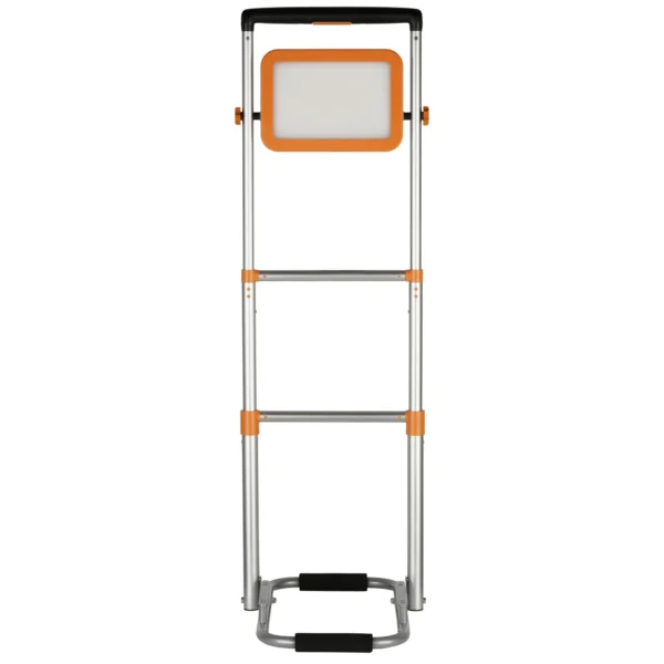 LED-Strahler "Lift", 50W, mit höhenverstellbarem Fuß, klappbar, grau-orange