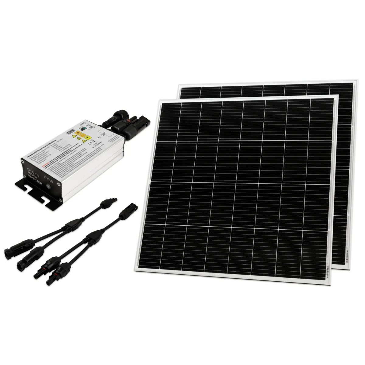 Solar-Set McShine, 2x 160W Solarmodul, 1x 300W Wechselrichter – Bild 1