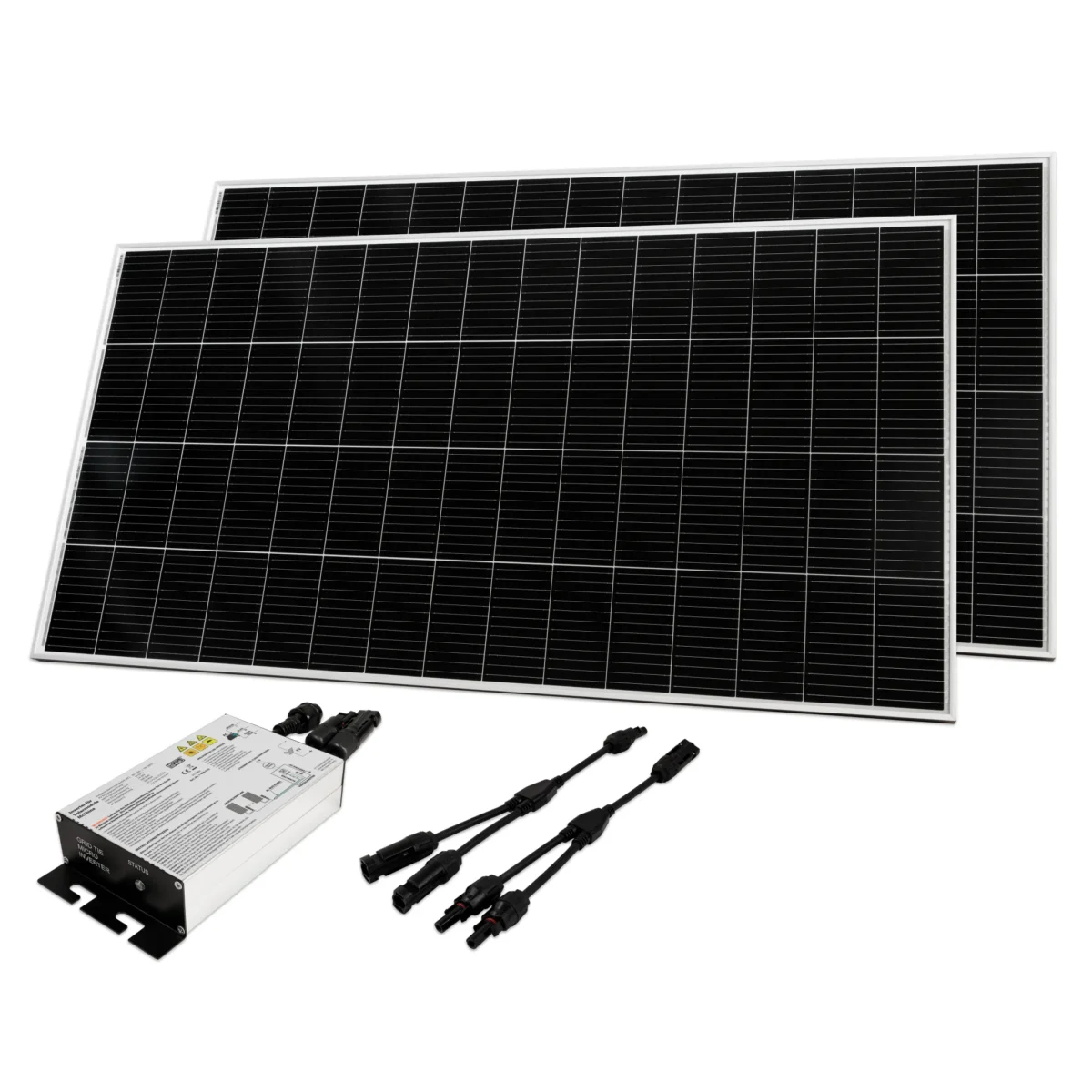 Solar-Set McShine, 2x 300W Solarmodul, 1x 600W Wechselrichter – Bild 1