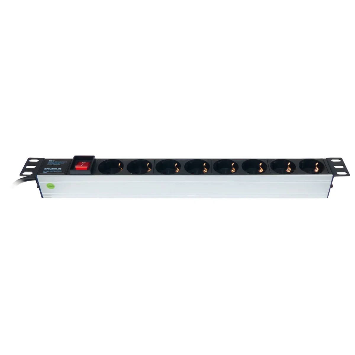 Steckdosenleiste für Rackeinbau 19", Aluminium, 8-fach, max.3.500W /16A – Bild 2