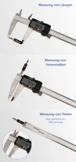 digitale Schieblehre McPower "MS-150" 150mm, LC-Display, mm und inch – Bild 4