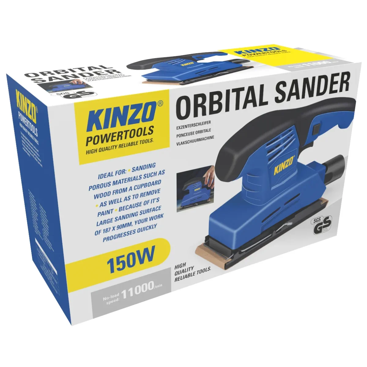 Exzenter-Schleifmaschine Kinzo, 150W, 10.000 U/min, 230V – Bild 1