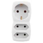 Steckdosenadapter 1x Schutzkontakt / 2x Euro, McPower, weiß – Bild 2