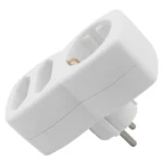 Steckdosenadapter 1x Schutzkontakt / 2x Euro, McPower, weiß – Bild 3