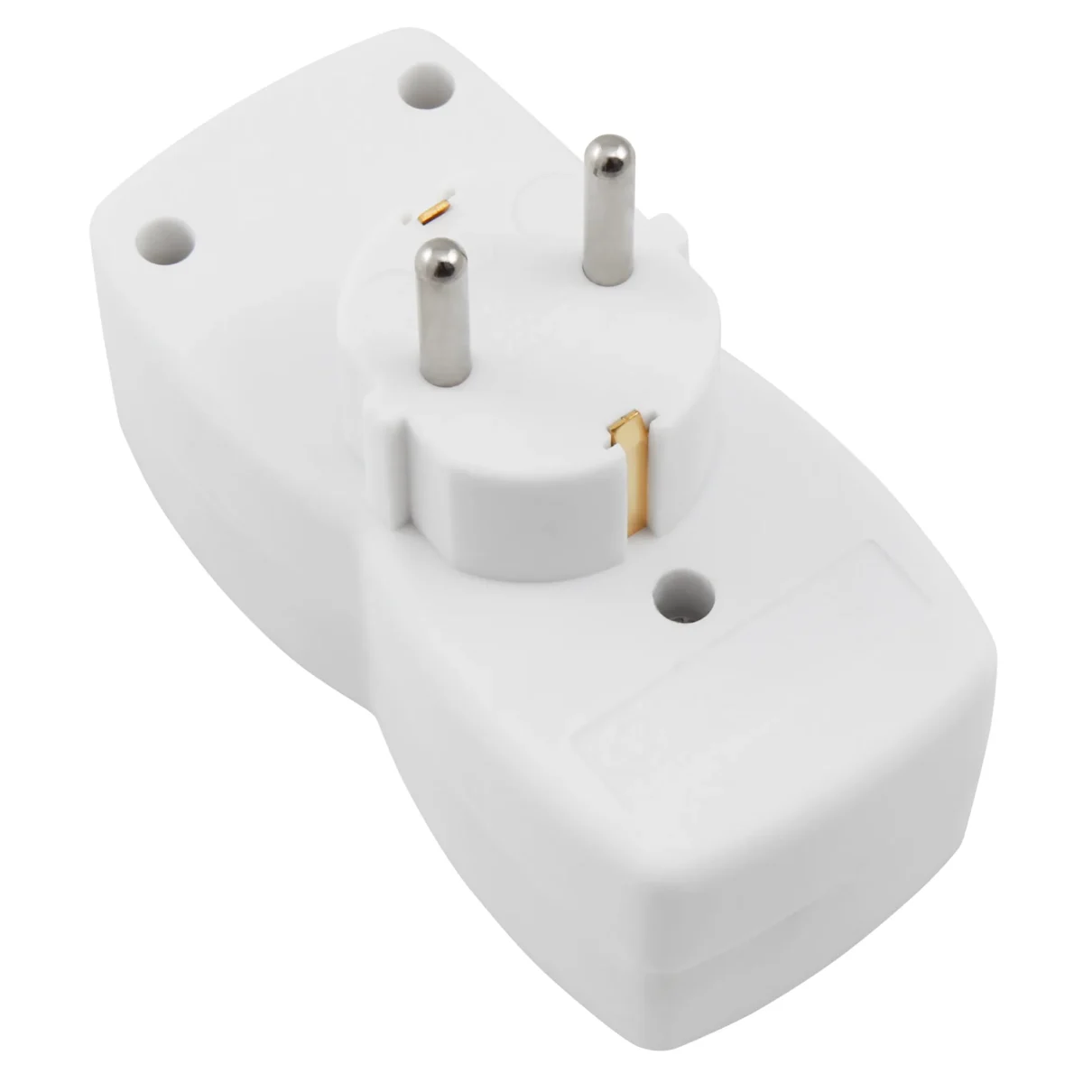 Steckdosenadapter 1x Schutzkontakt / 2x Euro, McPower, weiß – Bild 4