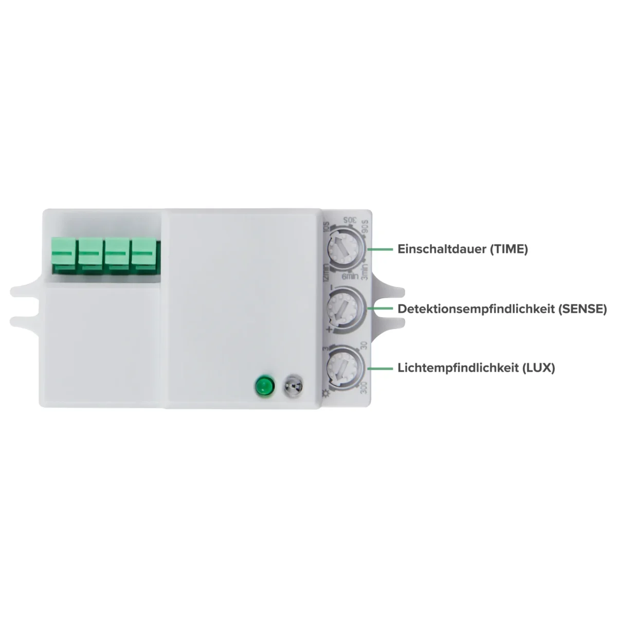 HF / Mikrowellen-Bewegungsmelder McShine "LX-701C", 360°, 230V / 1.200W, weiß, LED geeignet – Bild 4