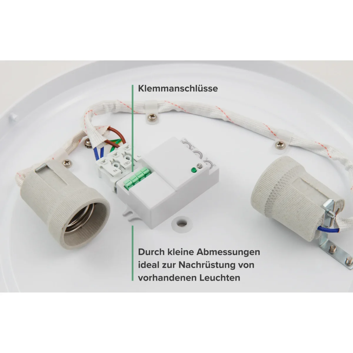 HF / Mikrowellen-Bewegungsmelder McShine "LX-701C", 360°, 230V / 1.200W, weiß, LED geeignet – Bild 5
