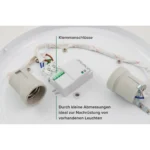 HF / Mikrowellen-Bewegungsmelder McShine "LX-701C", 360°, 230V / 1.200W, weiß, LED geeignet – Bild 5