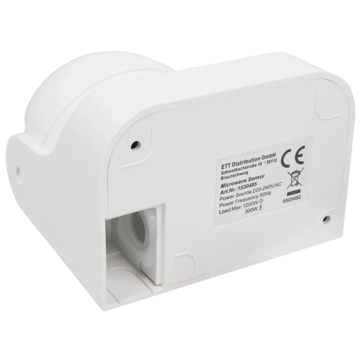 HF / Mikrowellen-Bewegungsmelder McShine "LX-752", 180°, 230V, 1.200W, weiß, LED geeignet – Bild 5