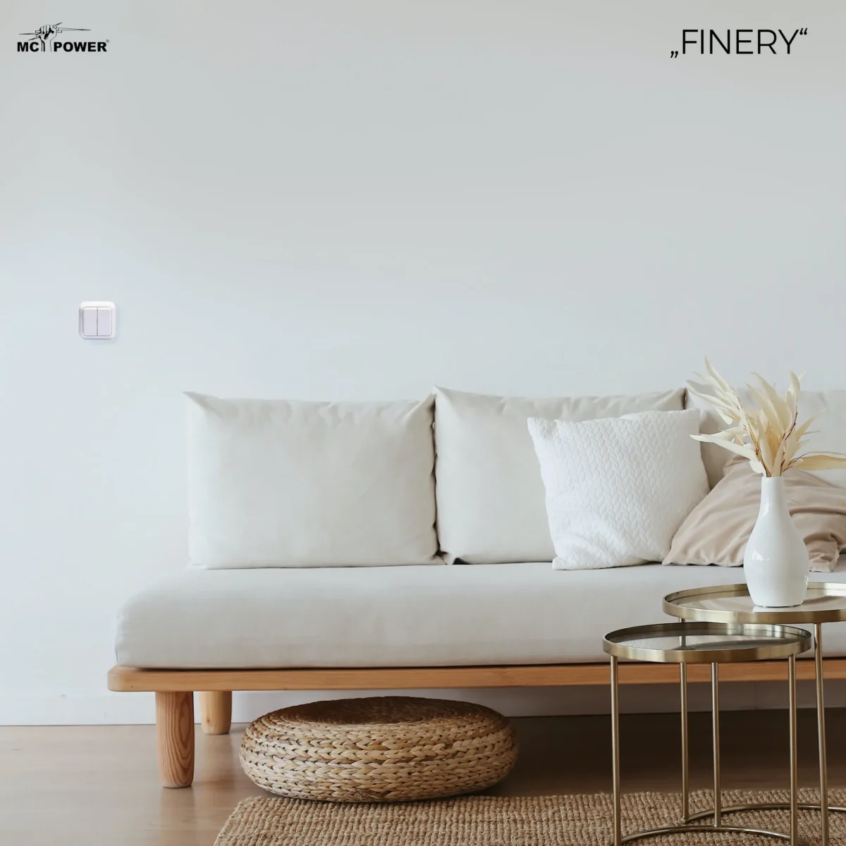 Serien-Schalter McPower "Finery", 2-fach, 250V/10A, AP, weiß – Bild 6