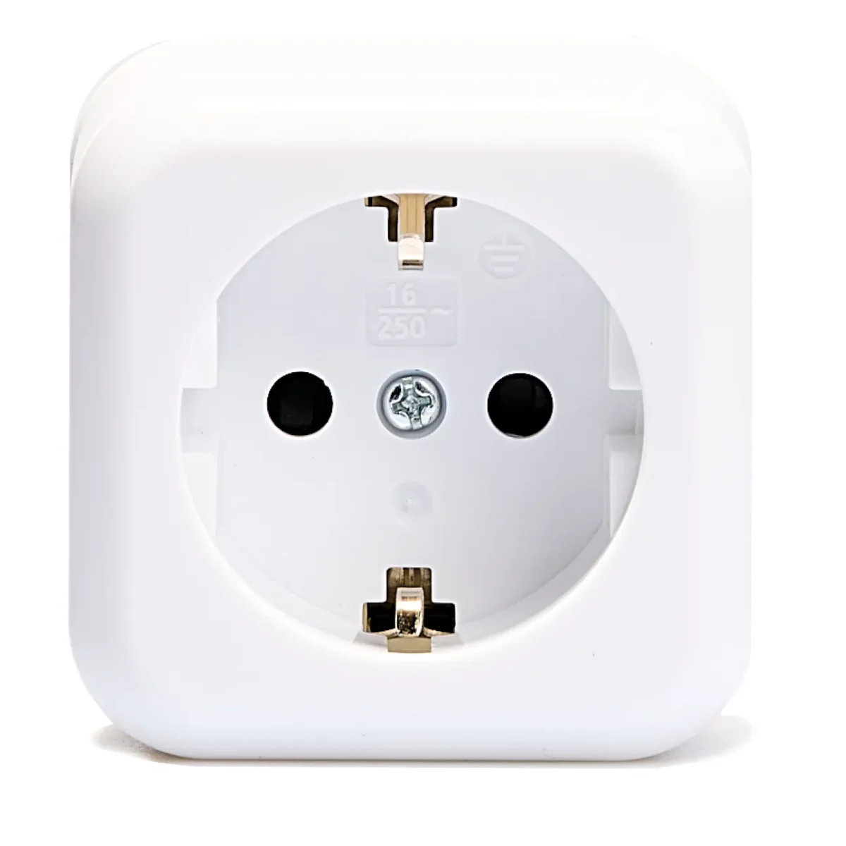 Schutzkontakt-Steckdose McPower "Finery", 250V/16A, AP, Einsteckschutz, weiß – Bild 1