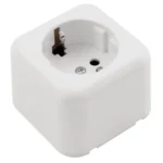 Schutzkontakt-Steckdose McPower "Finery", 250V/16A, AP, Einsteckschutz, weiß – Bild 2