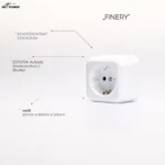 Schutzkontakt-Steckdose McPower "Finery", 250V/16A, AP, Einsteckschutz, weiß – Bild 4